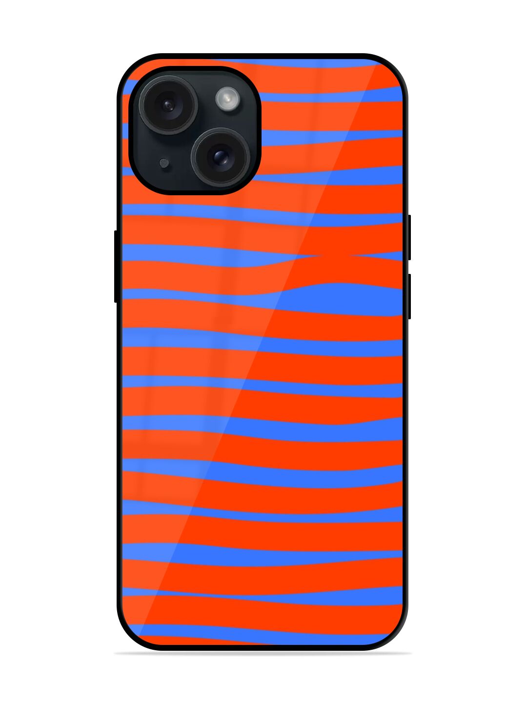 Stripes Pattern Orange Glossy Metal TPU Case 1 Stripes Pattern Orange Glossy Metal TPU Case Edge Zapvi