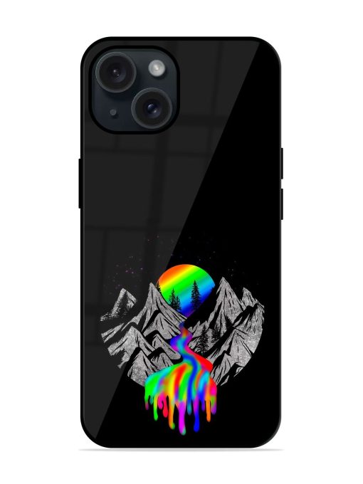 Rainbow Color Mountain Glossy Metal TPU Case Edge Zapvi