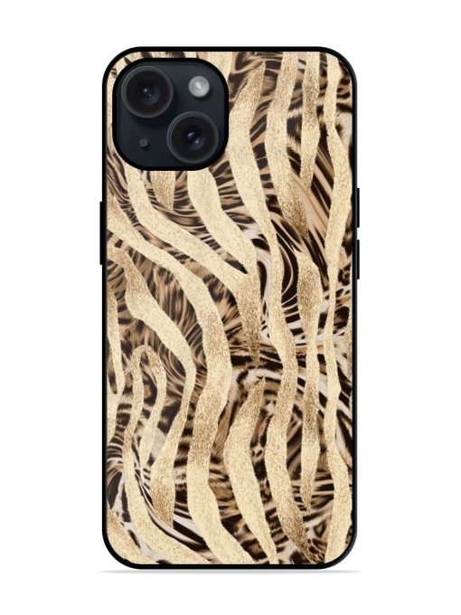 Abstract Furry Leopard Glossy Metal TPU Case Edge Zapvi