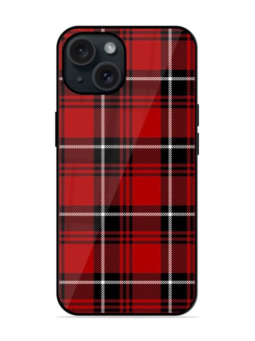 Black Red Tartan Glossy Metal TPU Case Edge Zapvi