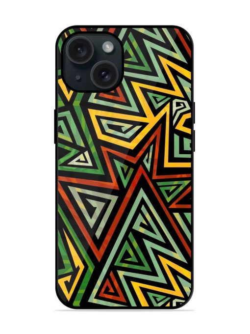 Green Tribal Geometric Glossy Metal TPU Case Edge Zapvi