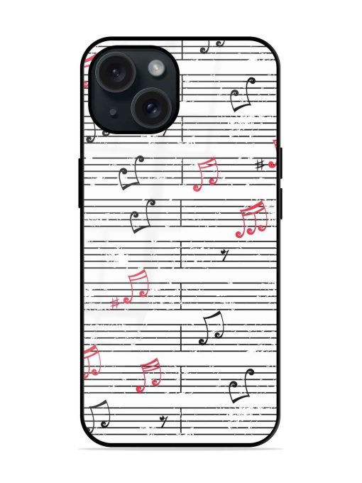 Notes Seamless Pattern Glossy Metal TPU Case Edge Zapvi