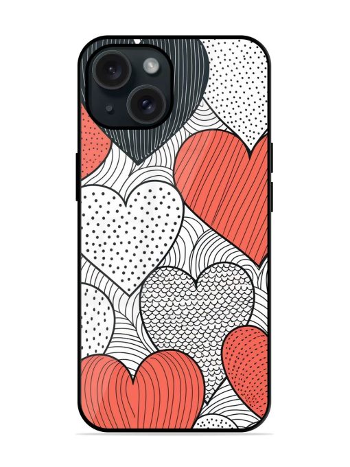 Girly Heart Seamless Glossy Metal TPU Case Edge Zapvi