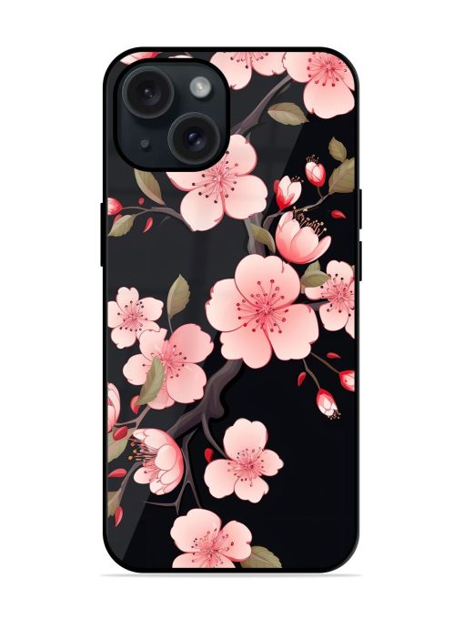 Cherry Blossom Glossy Metal TPU Case Edge Zapvi