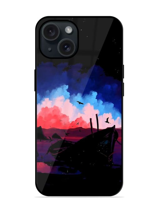 Dark River Boat Art Glossy Metal TPU Case Edge Zapvi