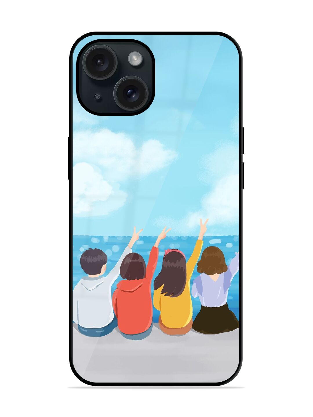 Happy Kids Glossy Metal TPU Case 1 Happy Kids Glossy Metal TPU Case Edge Zapvi