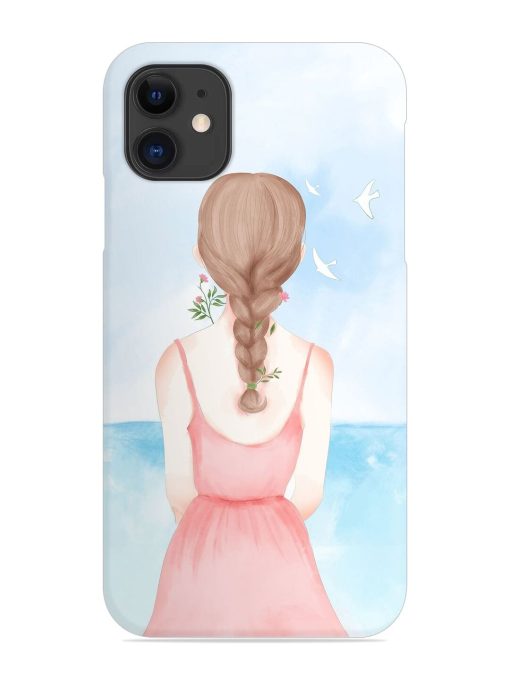 Watercolor Girl Vector Snap Case for Apple Iphone 11 Edge Zapvi