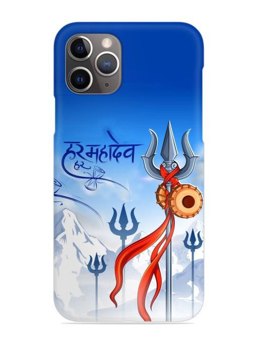 Har Har Mahadev Trishul Snap Case for Apple Iphone 11 Pro Edge Zapvi