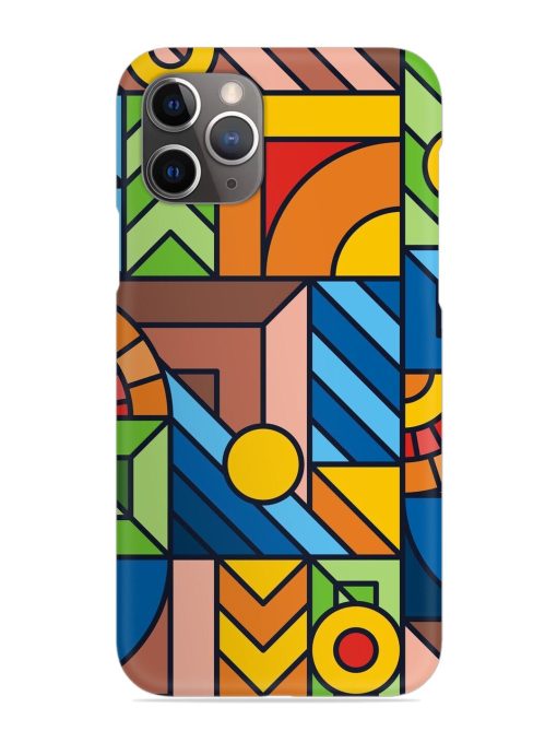 Colorful Geometric Snap Case for Apple Iphone 11 Pro Edge Zapvi