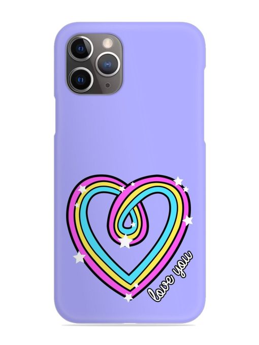 Colorful Rainbow Heart Snap Case for Apple Iphone 11 Pro Edge Zapvi