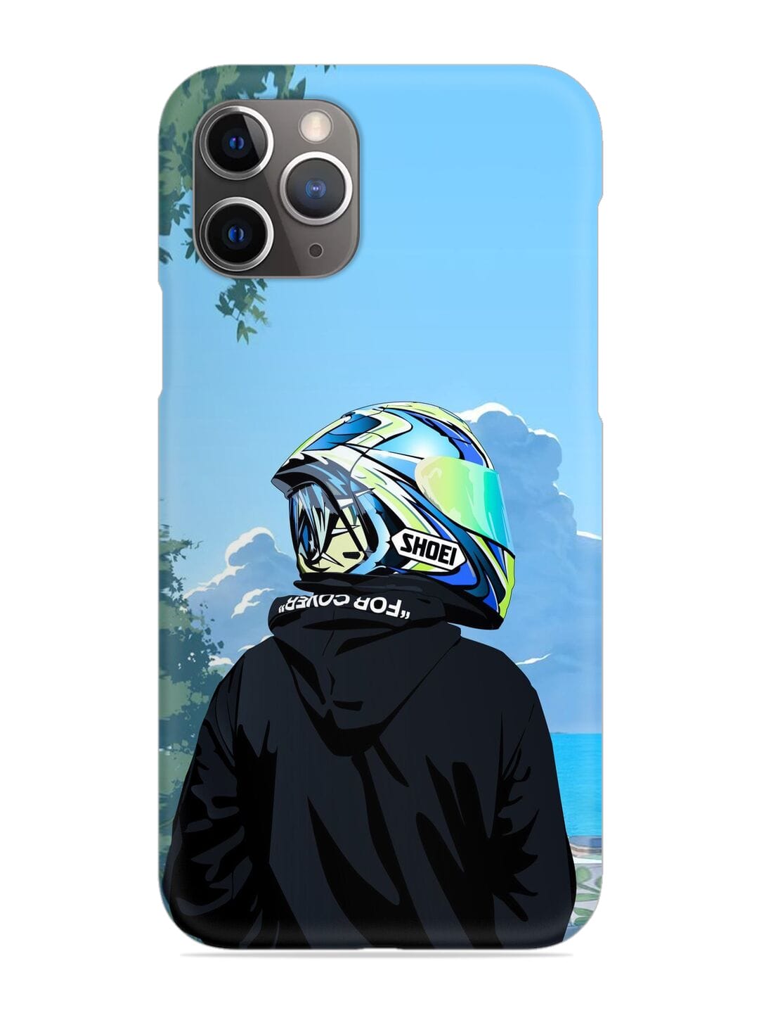 Rider With Helmet Snap Case for Apple Iphone 11 Pro 1 Rider With Helmet Snap Case for Apple Iphone 11 Pro Edge Zapvi