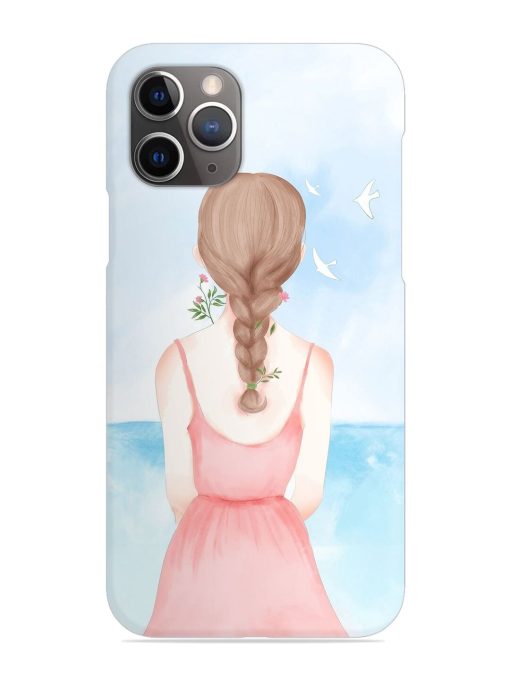 Watercolor Girl Vector Snap Case for Apple Iphone 11 Pro Edge Zapvi