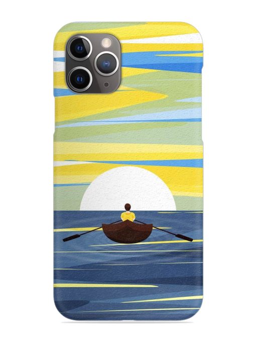 Rowing Person Ferry Paddle Snap Case for Apple Iphone 11 Pro Max Edge Zapvi