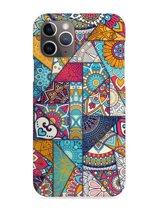 Patchwork Pattern Vintage Snap Case for Apple Iphone 11 Pro Max Edge Zapvi