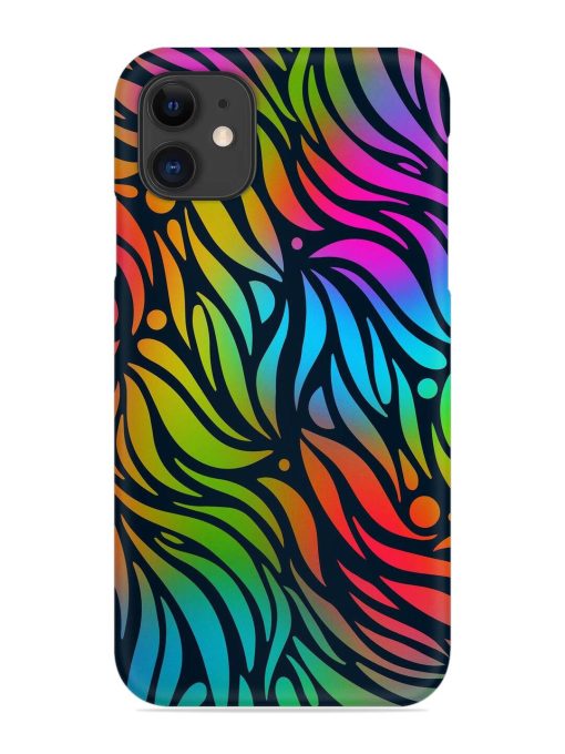 Abstract Leaf Design Snap Case for Apple Iphone 12 Edge Zapvi