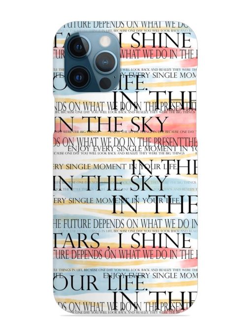 Seamless Slogans Pattern Snap Case for Apple Iphone 12 Pro Edge Zapvi