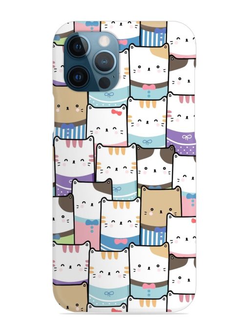 Cute Adorable Cat Snap Case for Apple Iphone 12 Pro Edge Zapvi