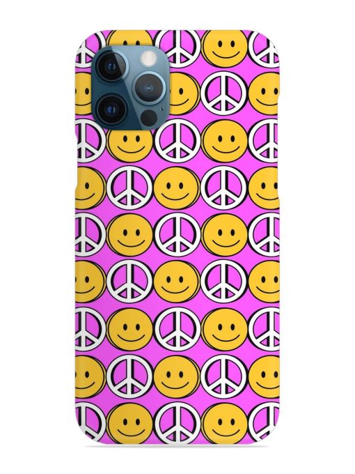 Smiley Face Peace Snap Case for Apple Iphone 12 Pro Edge Zapvi