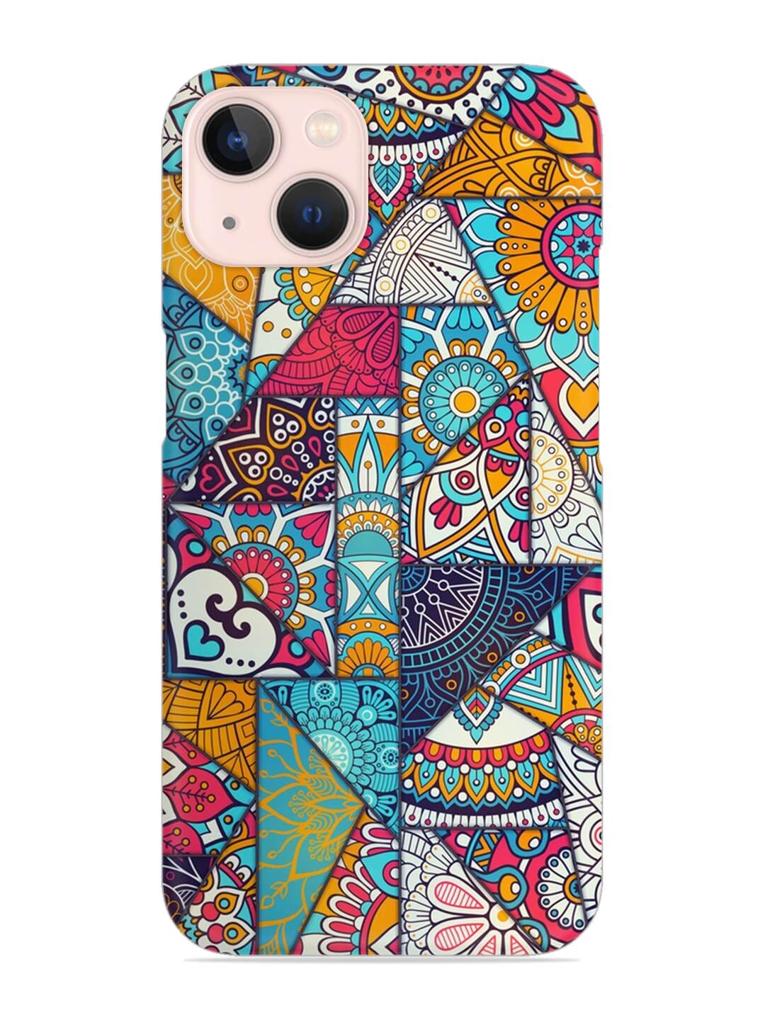Patchwork Pattern Vintage Snap Case for Apple Iphone 14 1 Patchwork Pattern Vintage Snap Case for Apple Iphone 14 Edge Zapvi