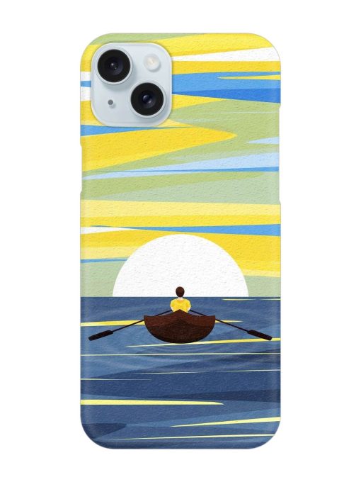 Rowing Person Ferry Paddle Snap Case for Apple Iphone 15 Plus Edge Zapvi