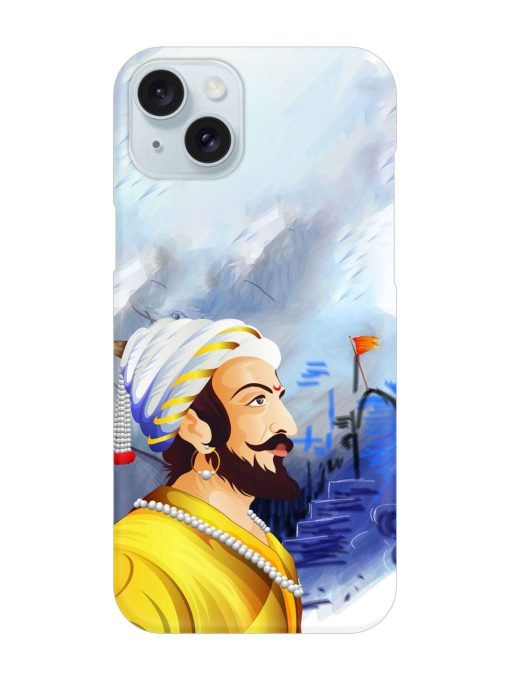 Shivaji Maharaj Color Paint Art Snap Case for Apple Iphone 15 Plus Edge Zapvi