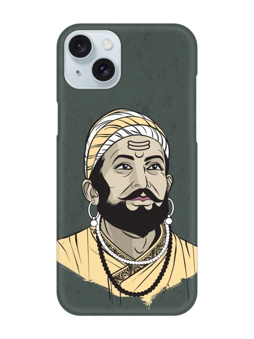 Shivaji Maharaj Vector Art Snap Case for Apple Iphone 15 Plus Edge Zapvi