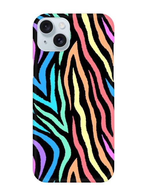 Colorful Abstract Zebra Snap Case for Apple Iphone 15 Plus Edge Zapvi