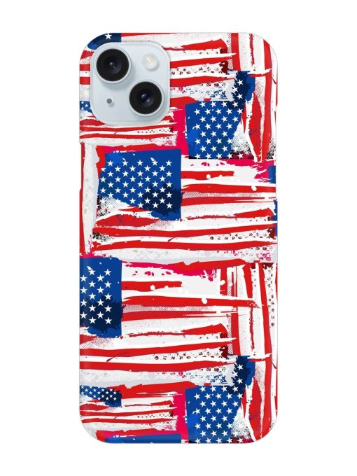 Usa Flag Seamless Snap Case for Apple Iphone 15 Plus Edge Zapvi