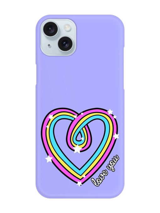 Colorful Rainbow Heart Snap Case for Apple Iphone 15 Plus Edge Zapvi