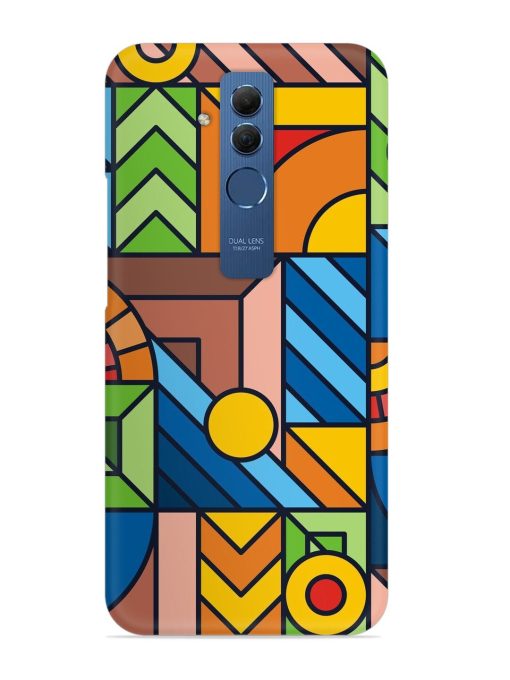 Colorful Geometric Snap Case for Honor Mate 20 Lite Edge Zapvi