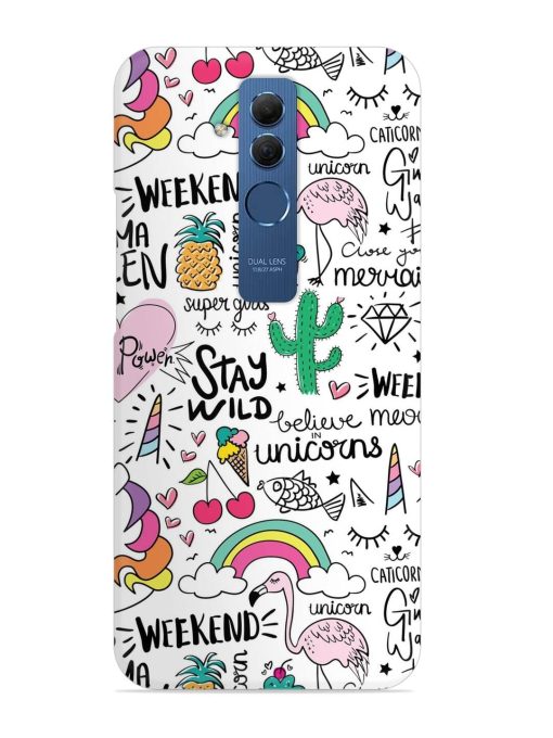 Unicorn Ice Cream Snap Case for Honor Mate 20 Lite Edge Zapvi