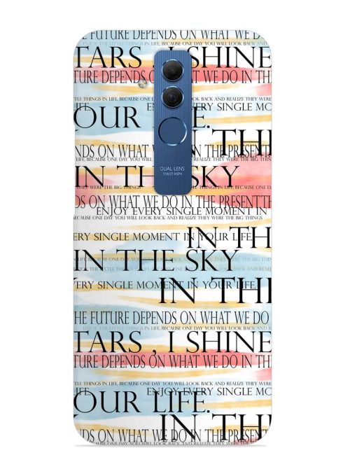 Seamless Slogans Pattern Snap Case for Honor Mate 20 Lite Edge Zapvi