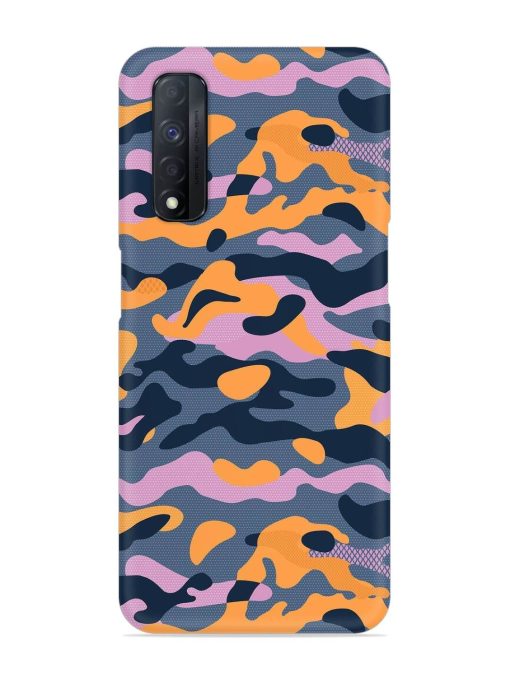 Camouflage Army Military English Orange Art Snap Case for Realme Narzo 30 (4G) Edge Zapvi