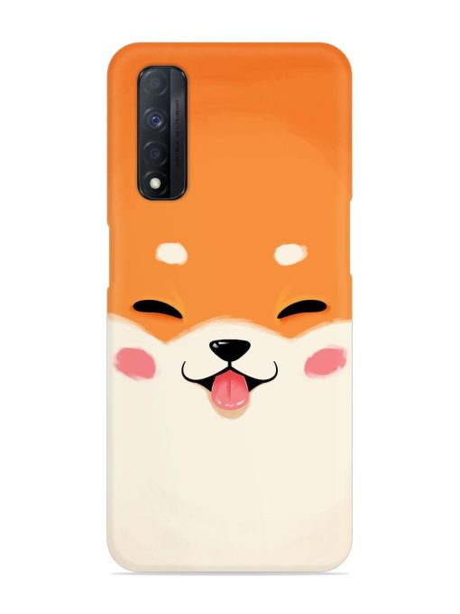 Cute Dog Face Vector Snap Case for Realme Narzo 30 (4G) Edge Zapvi