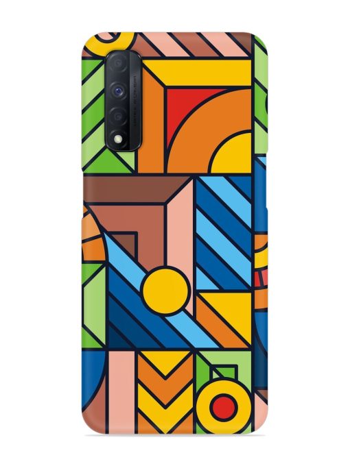 Colorful Geometric Snap Case for Realme Narzo 30 (4G) Edge Zapvi