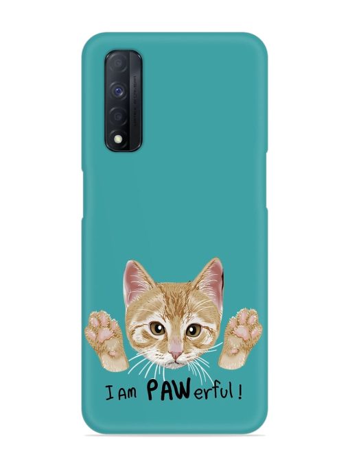 Typography Slogan Cat Snap Case for Realme Narzo 30 (4G) Edge Zapvi