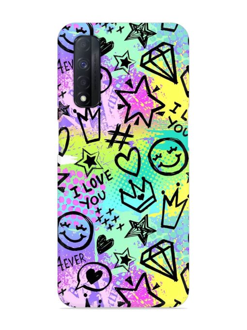 Bright Seamless Pattern Snap Case for Realme Narzo 30 (4G) Edge Zapvi