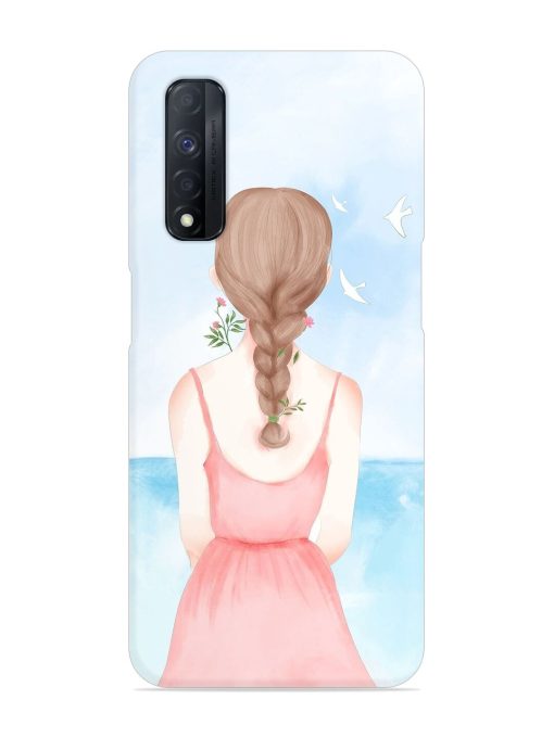 Watercolor Girl Vector Snap Case for Realme Narzo 30 (4G) Edge Zapvi