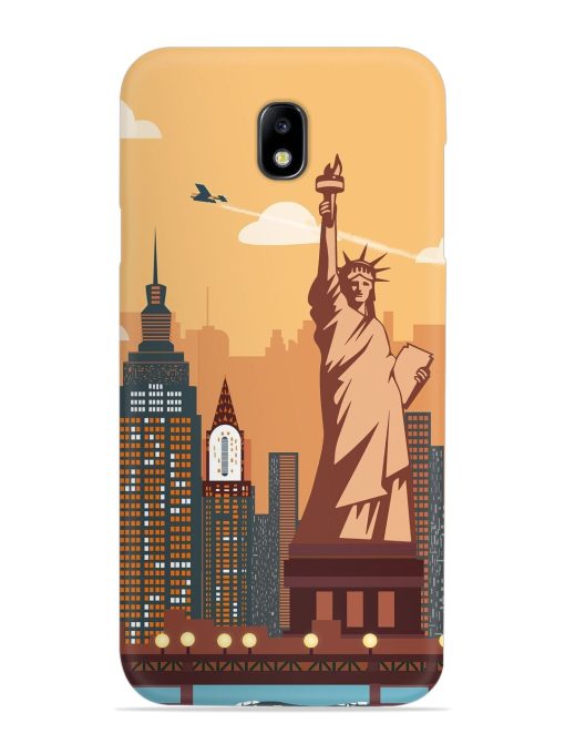 New York Statue Of Liberty Architectural Scenery Snap Case for Samsung Galaxy J7 (2017) Edge Zapvi