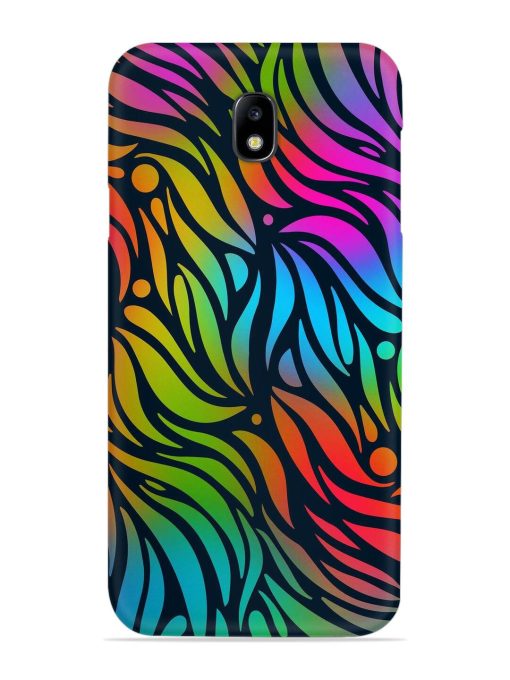 Abstract Leaf Design Snap Case for Samsung Galaxy J7 (2017) Edge Zapvi