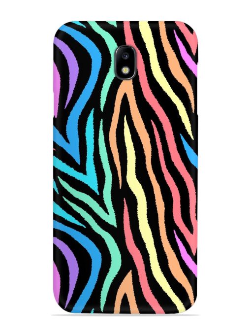 Colorful Abstract Zebra Snap Case for Samsung Galaxy J7 (2017) Edge Zapvi