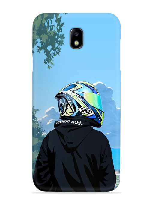 Rider With Helmet Snap Case for Samsung Galaxy J7 (2017) Edge Zapvi