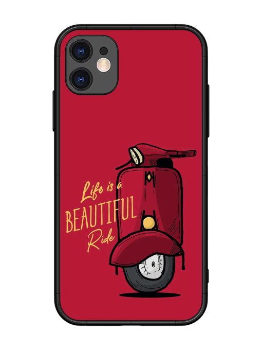 Life Is Beautiful Rides Glossy Metal Phone Cover for Apple Iphone 11 Edge Zapvi