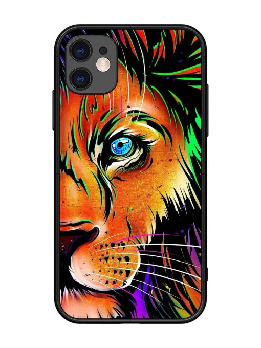 Colorful Lion Design Glossy Metal TPU Phone Cover for Apple Iphone 11 Edge Zapvi