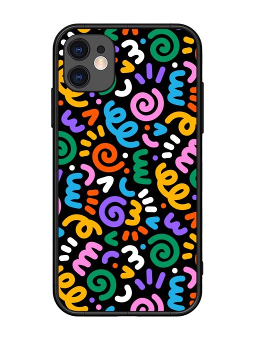 Colorful Seamless Vector Glossy Metal Phone Cover for Apple Iphone 11 Edge Zapvi