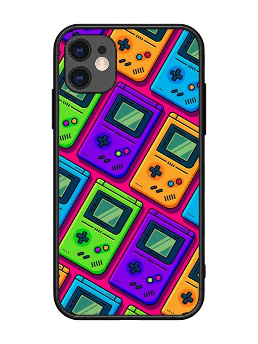 Game Seamless Pattern Glossy Metal Phone Cover for Apple Iphone 11 Edge Zapvi