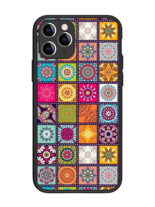 Seamless Pattern Vintage Glossy Metal Phone Cover for Apple Iphone 11 Pro Edge Zapvi