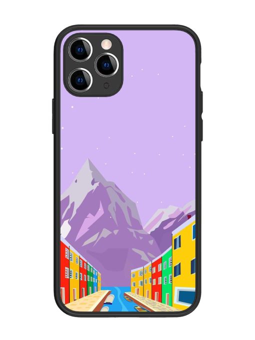 Venice City Illustration Glossy Metal Phone Cover for Apple Iphone 11 Pro Edge Zapvi