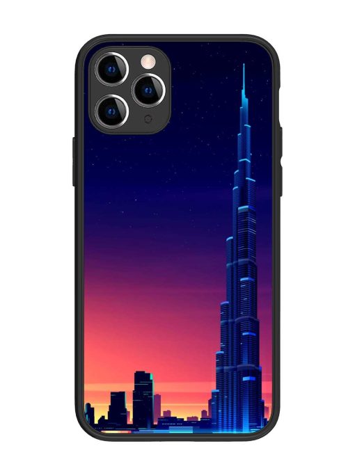 Burj Khalifa Abstract Glossy Metal Phone Cover for Apple Iphone 11 Pro Edge Zapvi