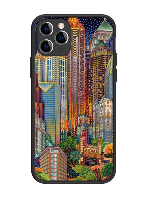 Cityscapes Art Glossy Metal Phone Cover for Apple Iphone 11 Pro Edge Zapvi